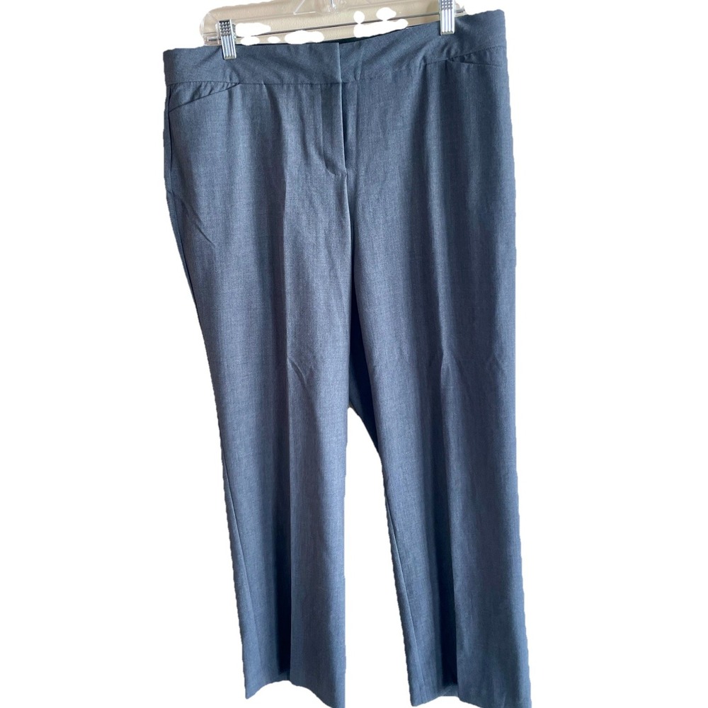 Danaβ Buchman Curvy Trouser Shaping Mid Rise Straight Leg Grey Pants 16P NEW